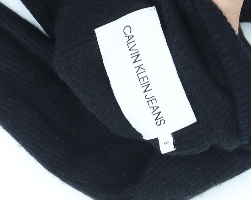 Calvin Klein Black Women's Roll Neck Pullover Jumper, Size S