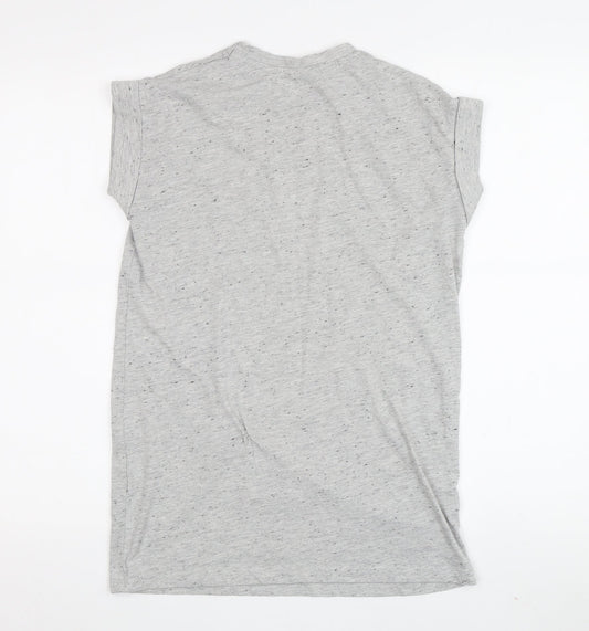 Womens UK Size 8 Marvel Grey Cotton T-Shirt
