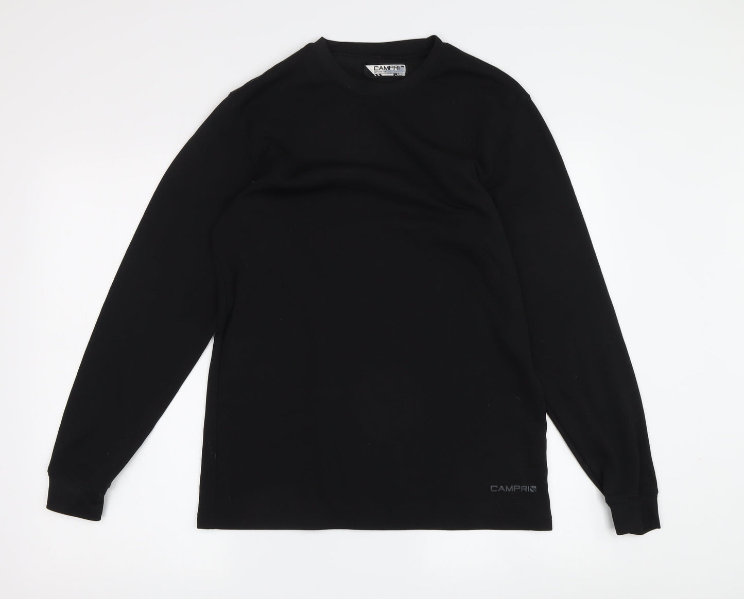 Campri Men’s Black Long Sleeve Crew Neck Top L