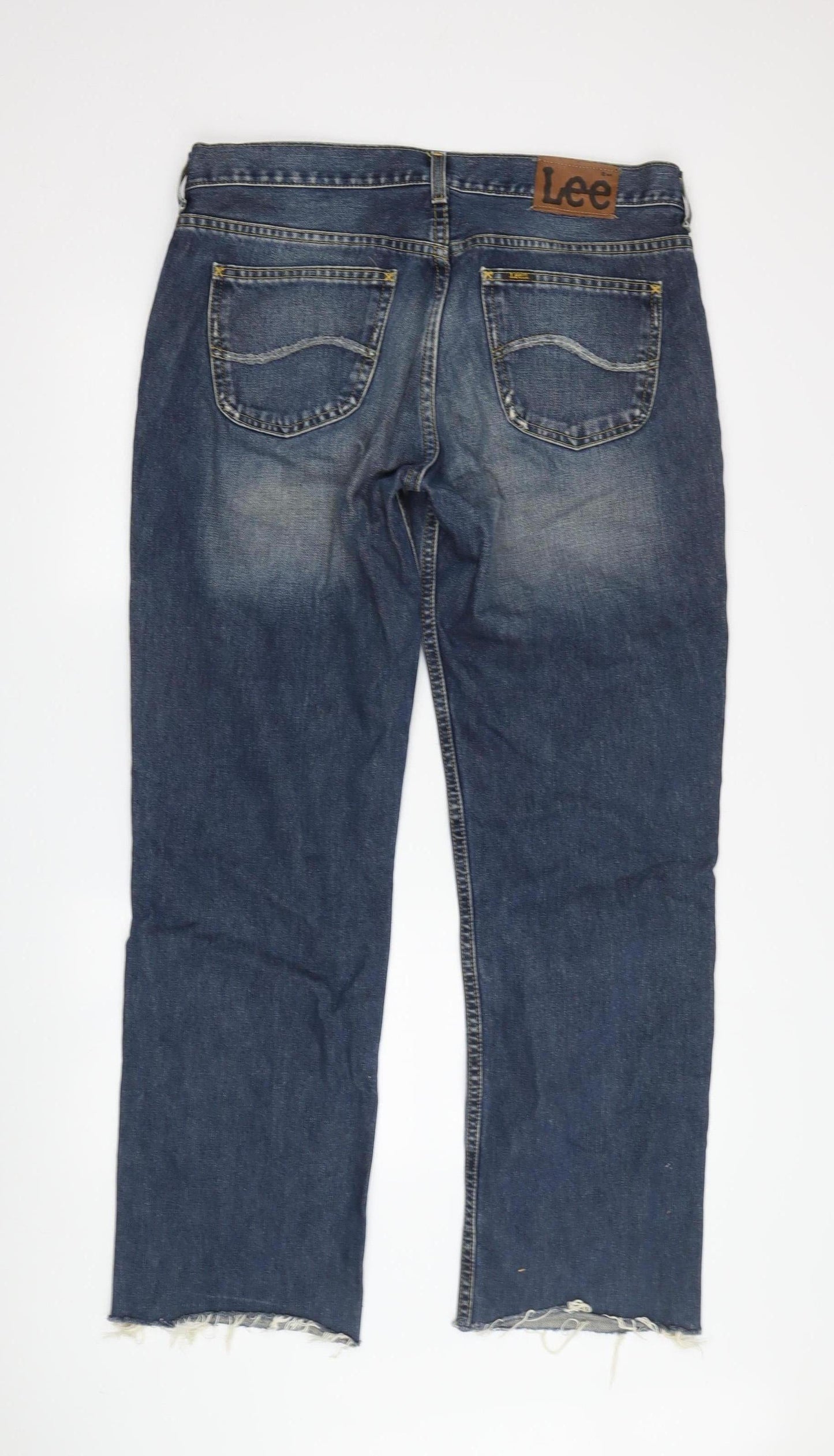 Lee Men's Blue Straight Denim Jeans, Size 36-32