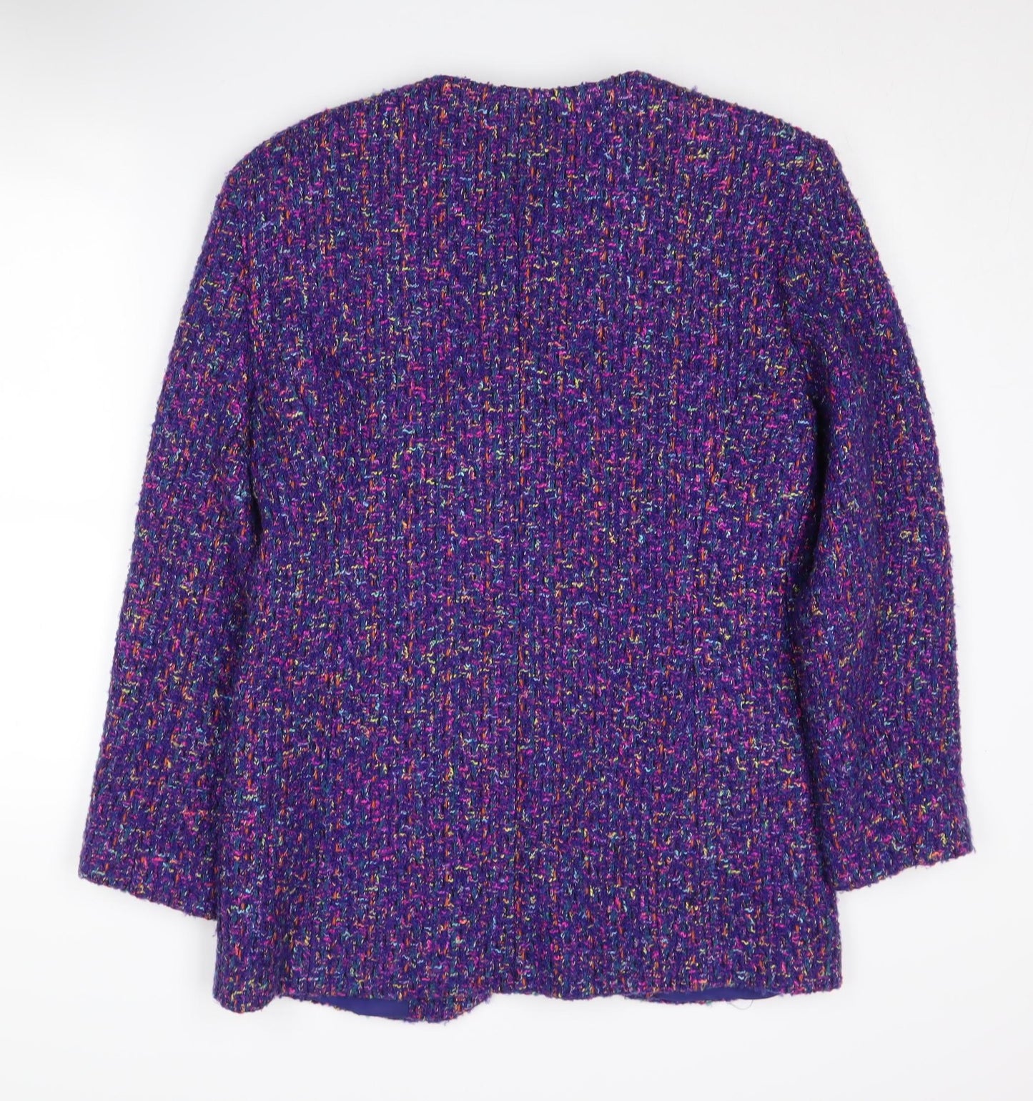 Alexon Women’s Purple Bouclé Suit Jacket Size 14 - Vintage Elegance