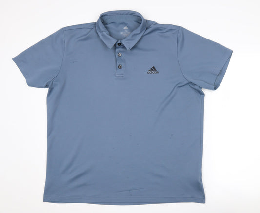 Adidas Men’s Blue XL AEROREADY Polo Shirt