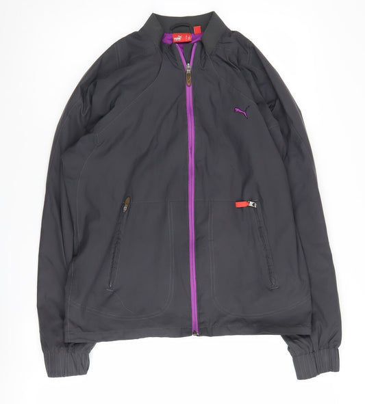 Puma Women's Purple Bomber Jacket, Size S - Casual Sporty Style