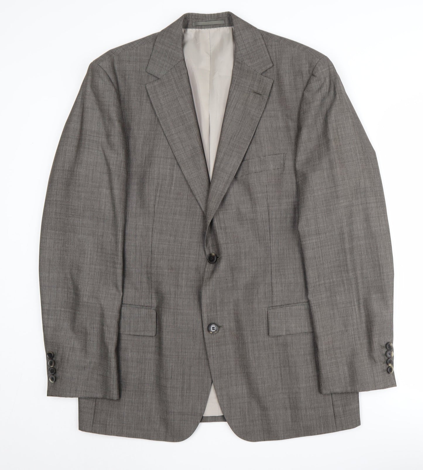 HUGO BOSS Men's Grey Blazer 40R Wool Business