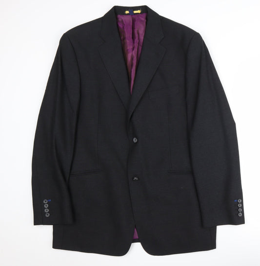 Boden Men's Black Blazer Jacket 42 Regular Wool