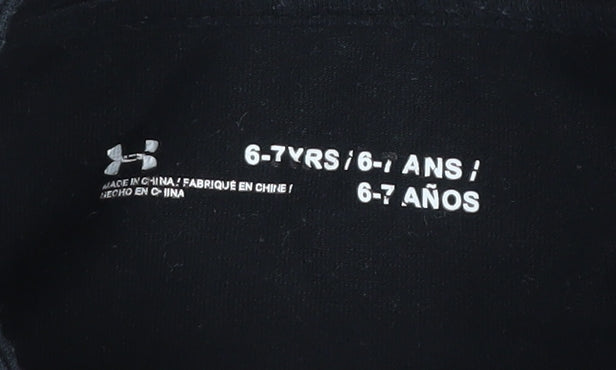 Additional view of Under Armour girls’ black long sleeve pullover 6-7 years