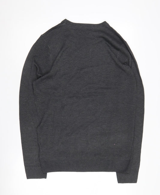 Brave Soul Men's Grey Pullover Jumper L