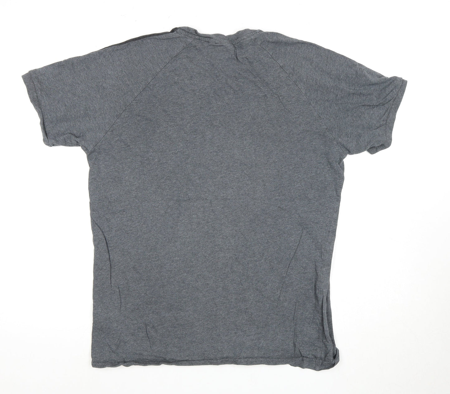Adidas Men's Grey Crew Neck Short Sleeve T-Shirt, L