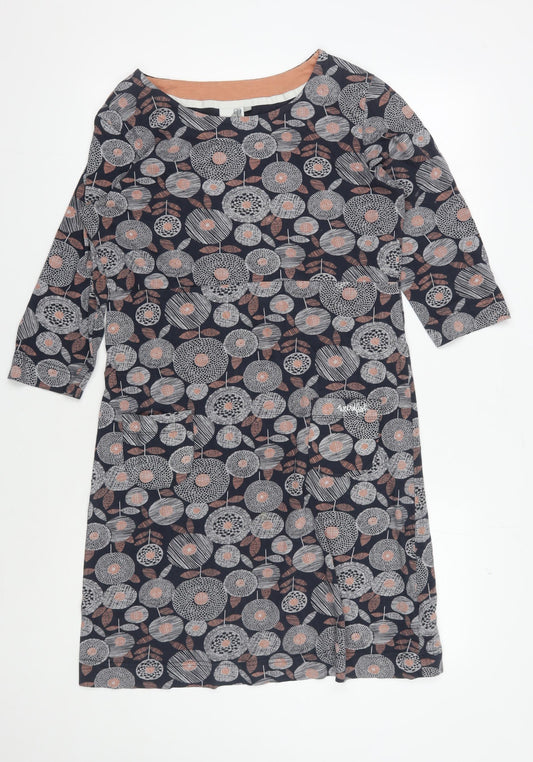 Weird Fish Women's Multicoloured Floral Dress, Size 12