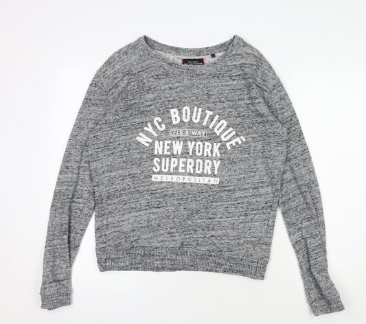 Mens UK S Regular Superdry Grey Pullover Sweatshirt