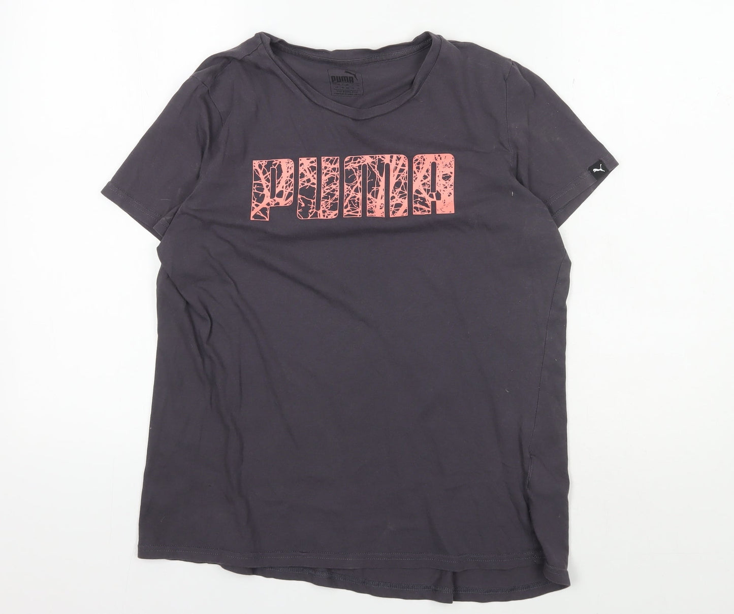 Puma Women's Black Crew Neck T-Shirt, Size 14