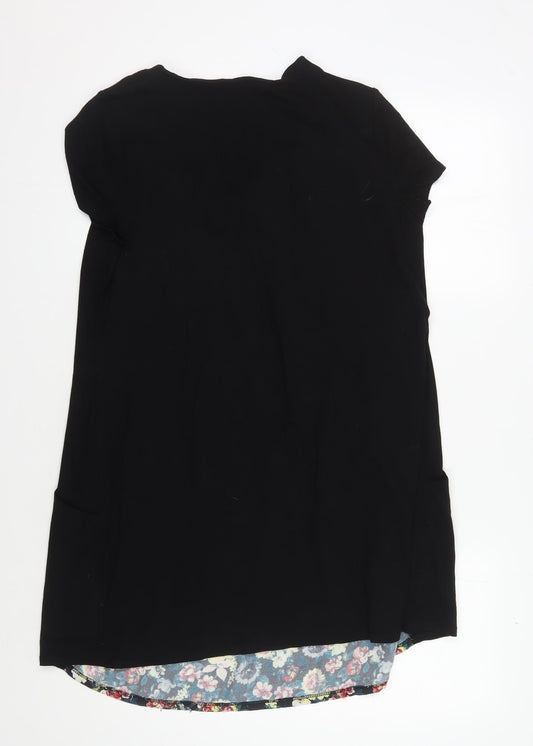 Laura Ashley Women's Black Multi Floral Dress Size 14