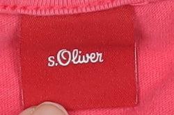 Additional view of s.Oliver girls’ pink cotton embroidered t-shirt, 3-4 years
