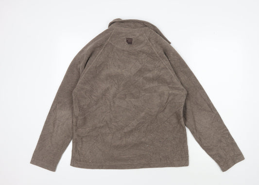 Sprayway Men's Brown 1/4 Zip Fleece Sweatshirt Large