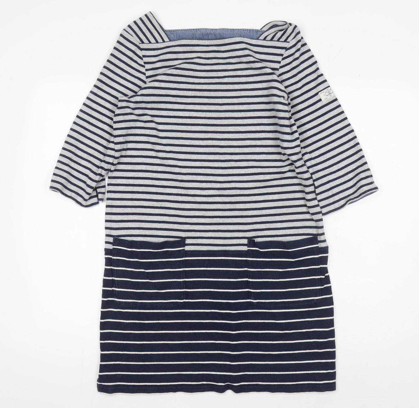 Joules Women's Multicoloured Striped Shift Dress Size 10
