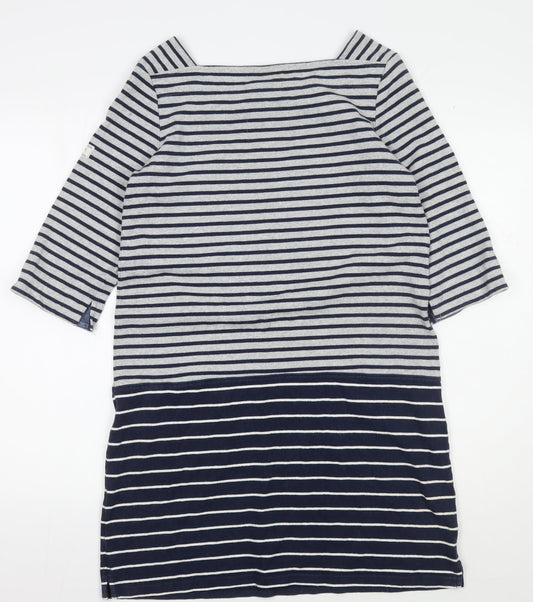 Joules Women's Multicoloured Striped Shift Dress Size 10