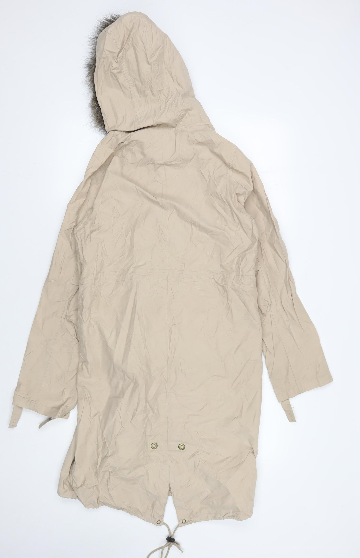 Firetrap Women's Beige Parka Jacket, Size S, Winter Casual