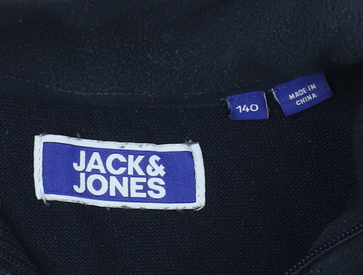 Brand and care label for Jack & Jones boys’ black pullover sweatshirt -, size 12