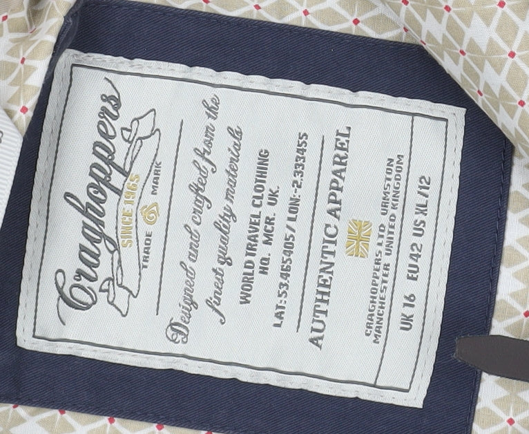 Craghoppers Women's Blue Hooded Parka Jacket Size 16