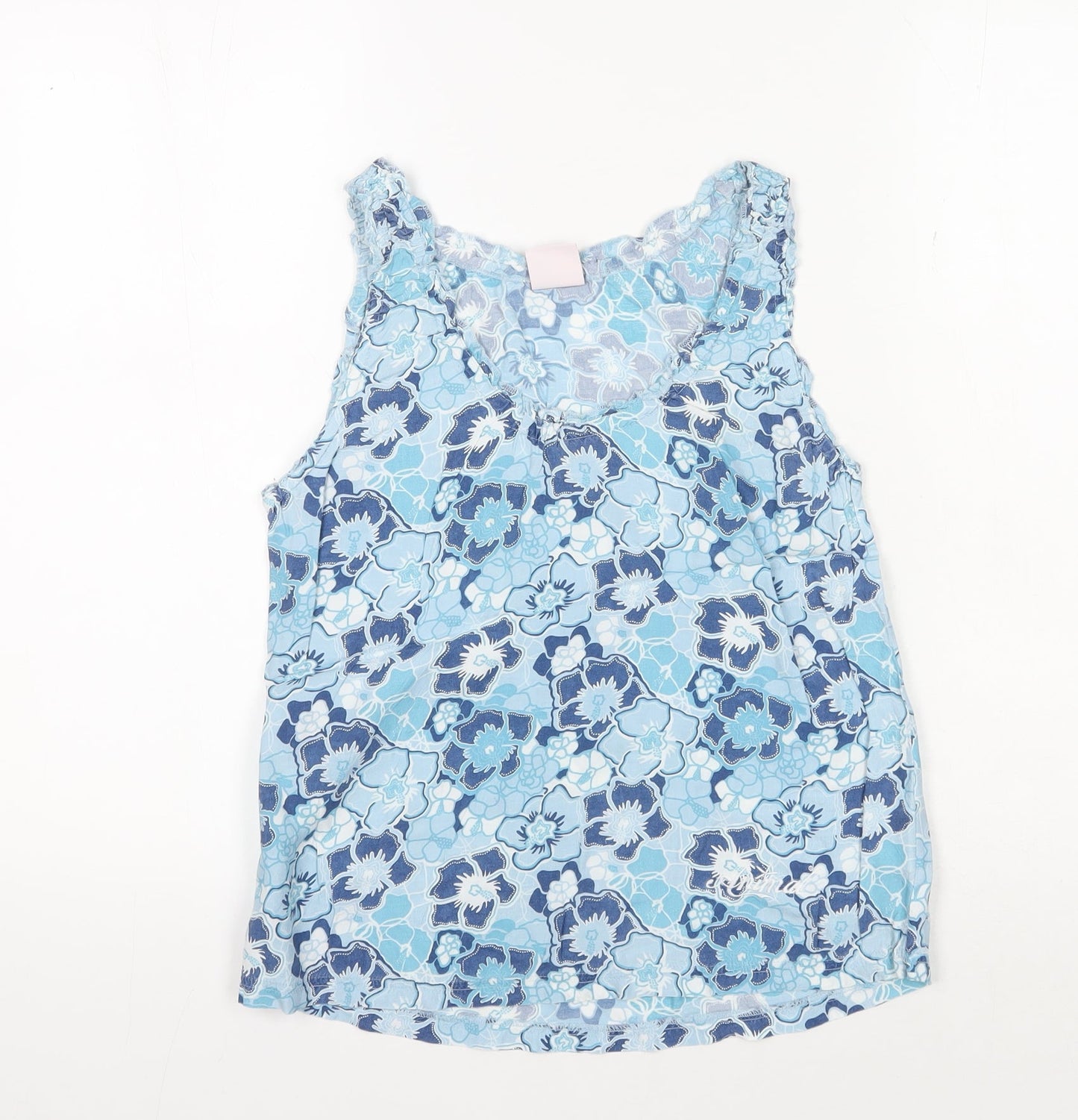 Animal Women's Blue Floral Tank Top M Beach Style