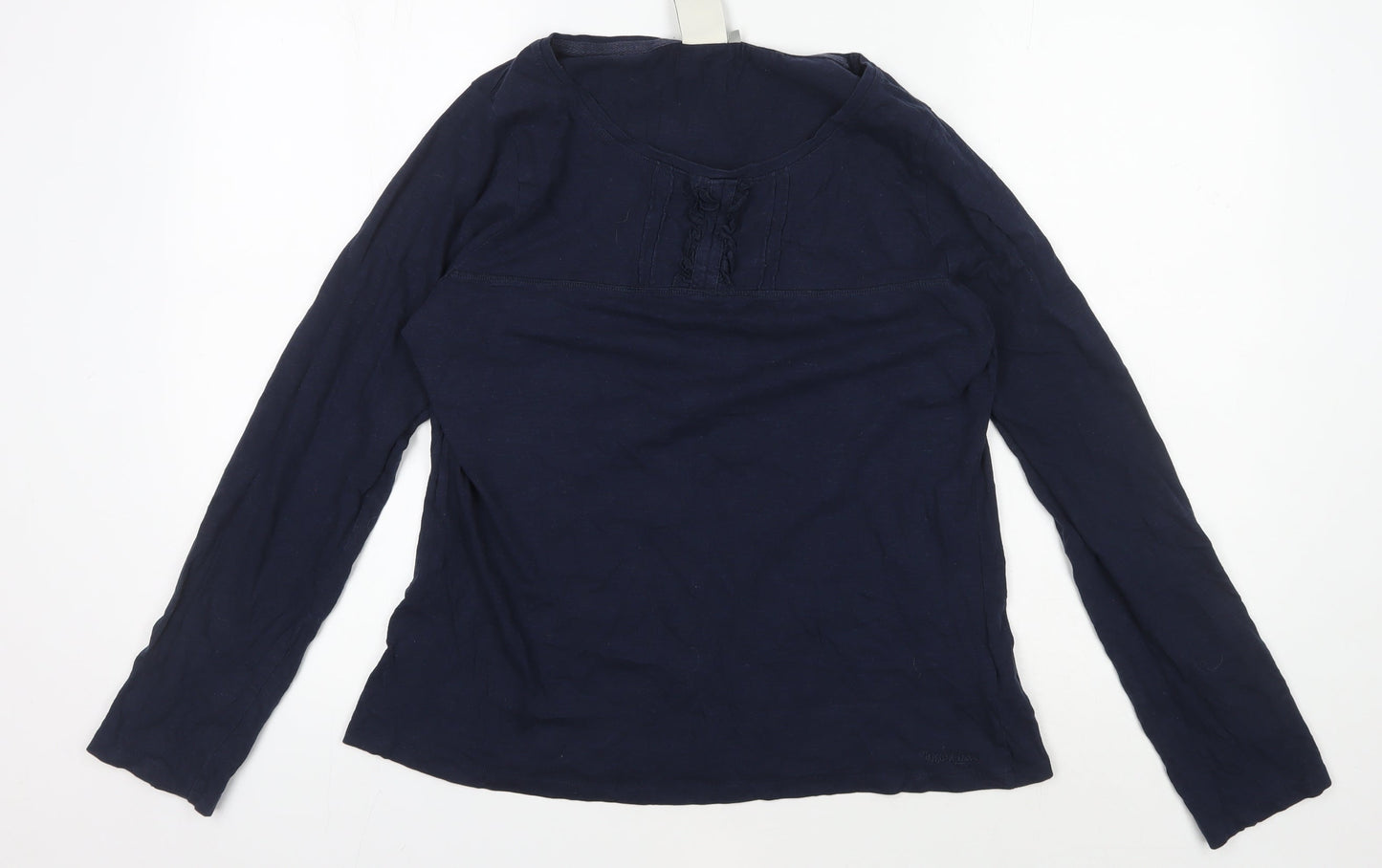 Weird Fish Women's Blue Blouse - Size 14 Long Sleeve