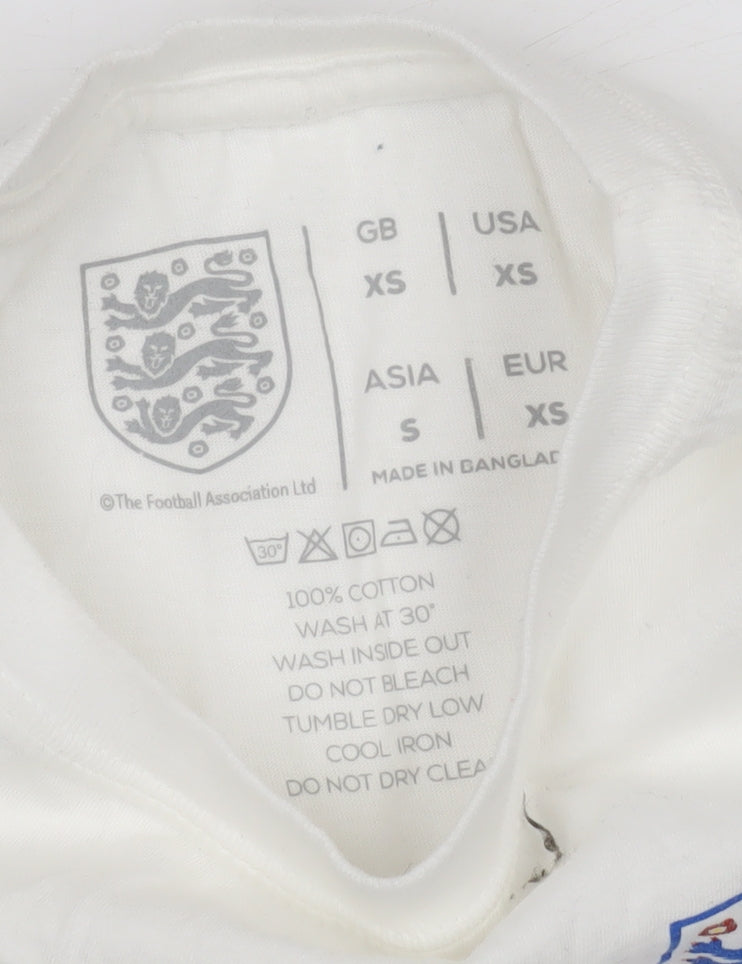 Football Association White XS T-Shirt Unisex Cotton Classic
