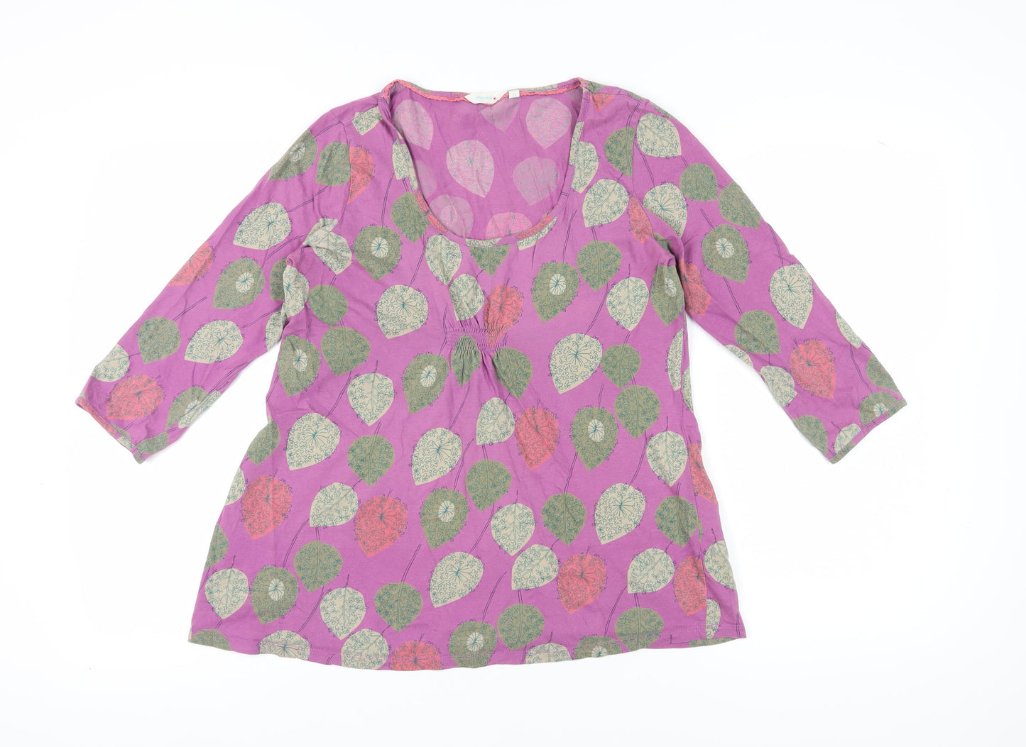 White Stuff Women's Purple Floral Tunic Blouse Size 14