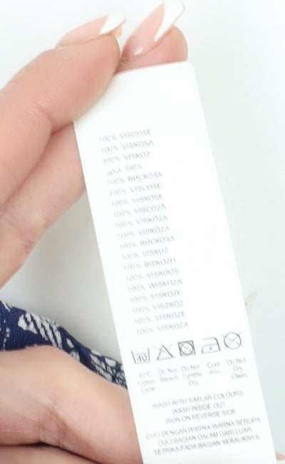 Brand and care label for The Collection Debenhams Blue Geometric Shirt Dress, size 12