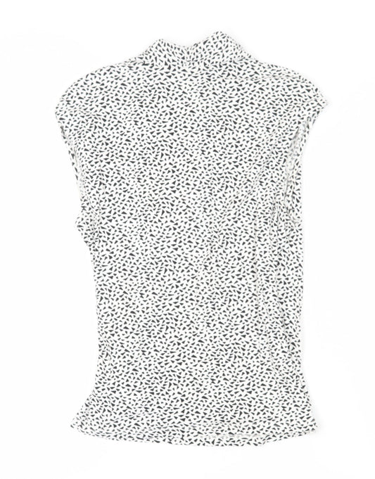 Hobbs Women's White Wrap Blouse M