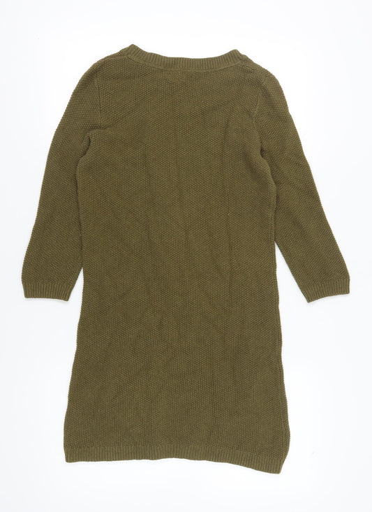 Fat Face Women’s Green Jumper Dress, Size 12, Knit