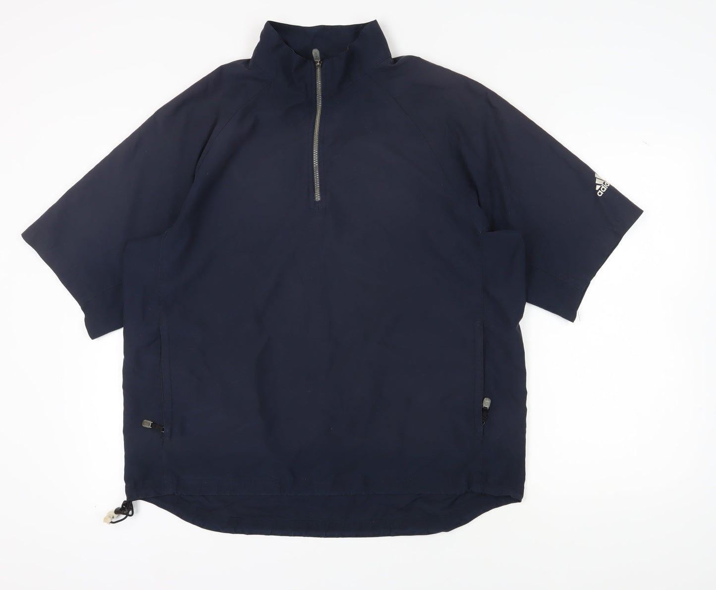 Adidas Men's Navy 1/4 Zip Pullover Top in M