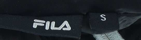 Fila Men's Black Windbreaker Jacket, Size S, Casual Style