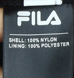 Fila Men's Black Windbreaker Jacket, Size S, Casual Style