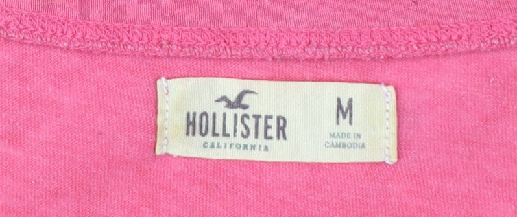 Hollister Women's Pink Long Sleeve T-Shirt, Medium