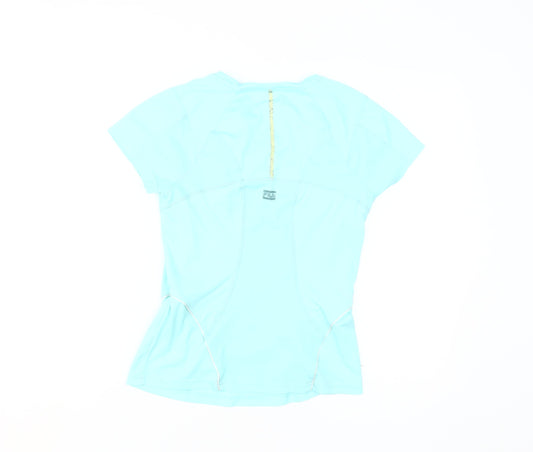 Fila Women's Blue Gym T-Shirt, Size S, Breathable, Short Sleeve