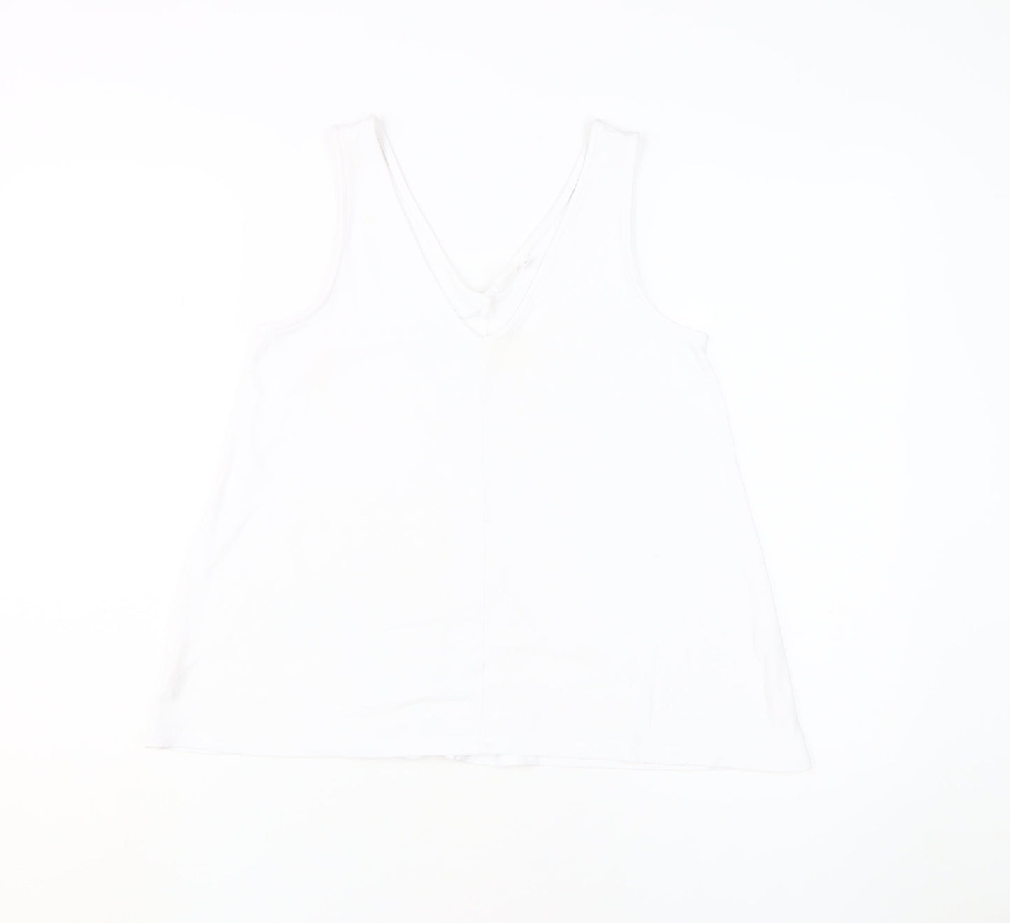 Gap Women's White XS Basic Tank Top V-Neck Cotton