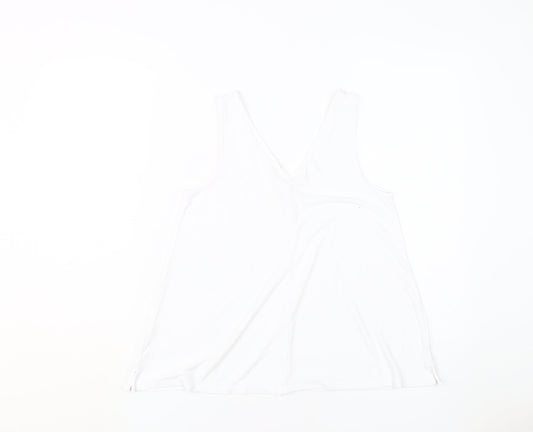 Gap Women's White XS Basic Tank Top V-Neck Cotton