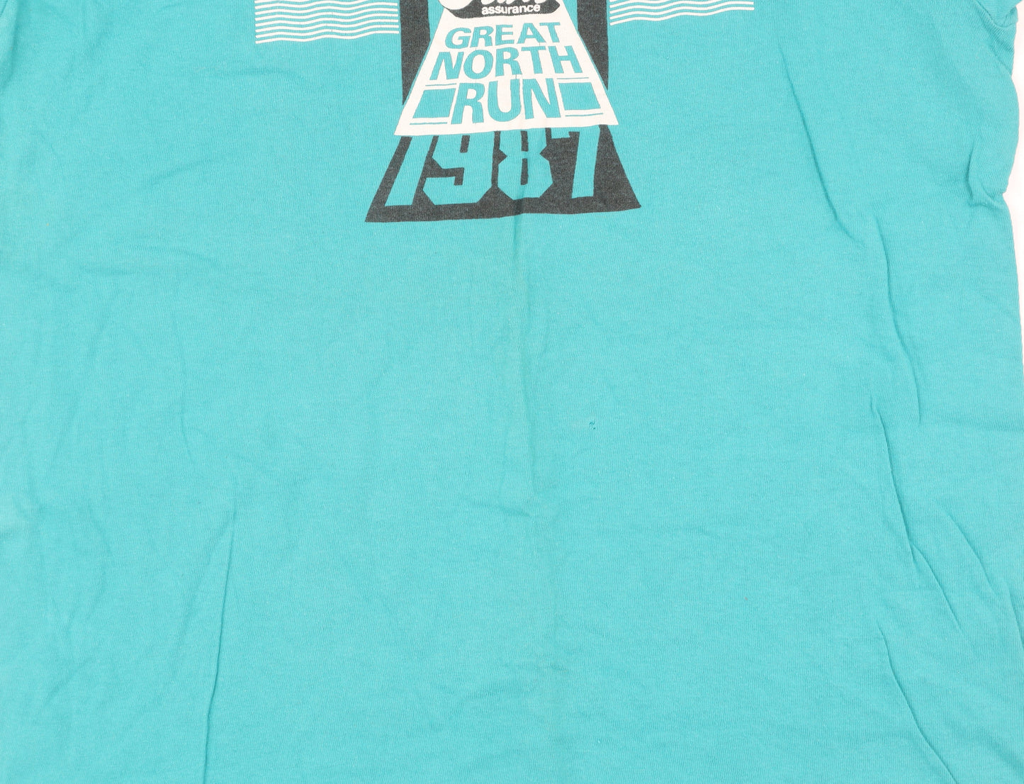 Nike Men's Blue Graphic Retro T-Shirt, Size L