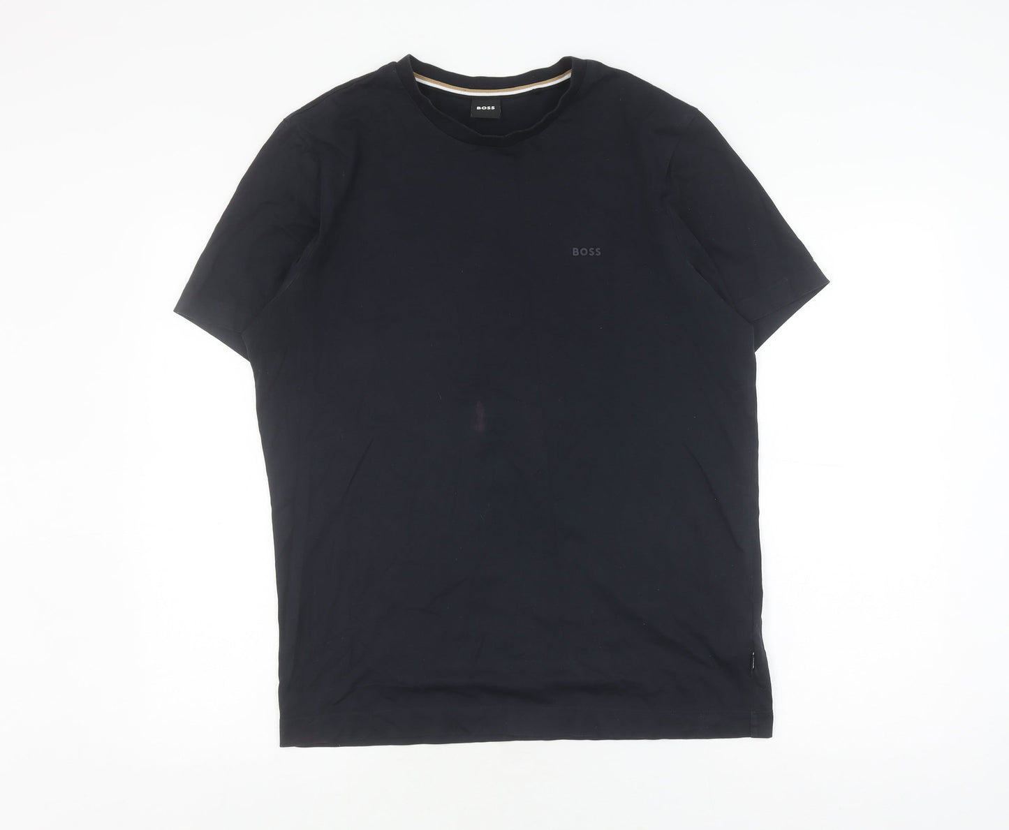 Boss Men's Black Medium T-Shirt, Crew Neck, Logo Accent