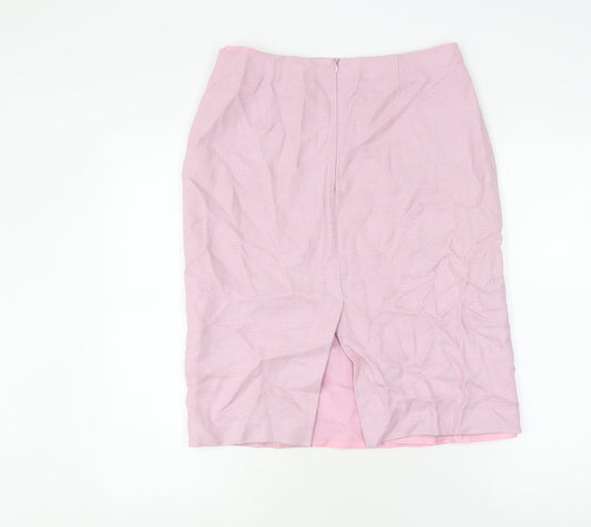 Hobbs Women's Pink Pencil Skirt, Size 12, Knee-Length