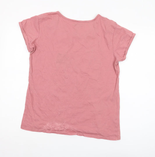 Billabong Women's Pink T-Shirt, Size 10, Casual, Graphic