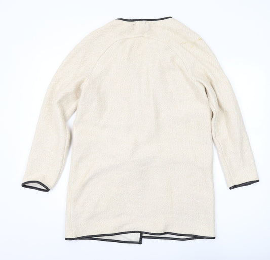 Stradivarius Women’s Beige Open Mid-Length Jacket M