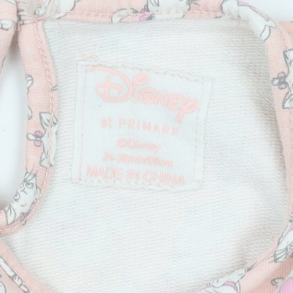 Brand and care label for Primark Disney girls’ pink 24 months a-line dress