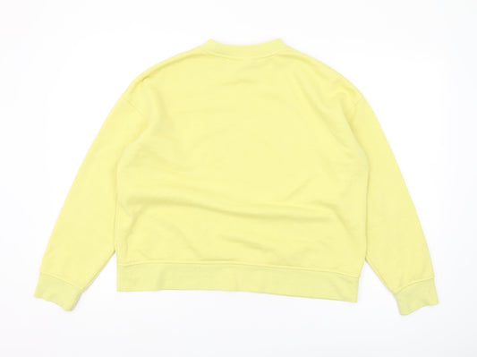 Womens UK S Regular Disney Yellow Pullover Sweatshirt