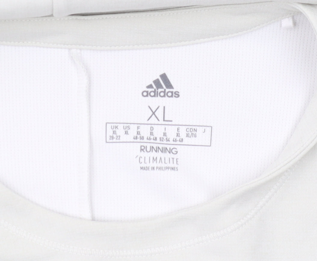 Adidas Men's White XL Pullover Sweatshirt