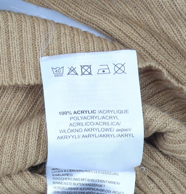 Brand and care label for Love Soul London Brown Knit Midi Bodycon Dress S