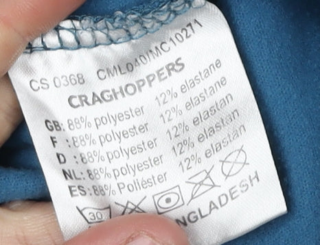 Craghoppers Men's Blue 1/4 Zip Sweatshirt Size L