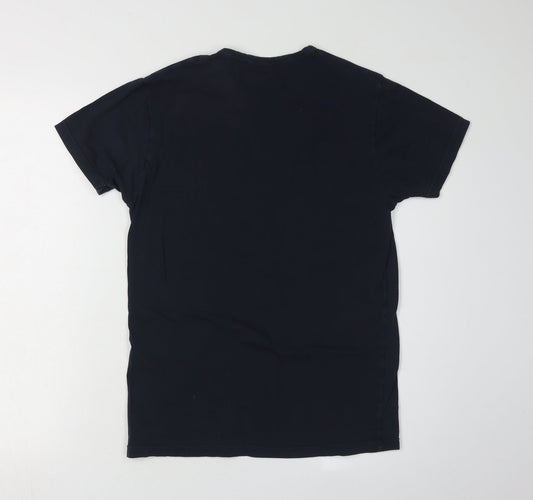 Emporio Armani Men's Black Medium T-Shirt, Logo Accented