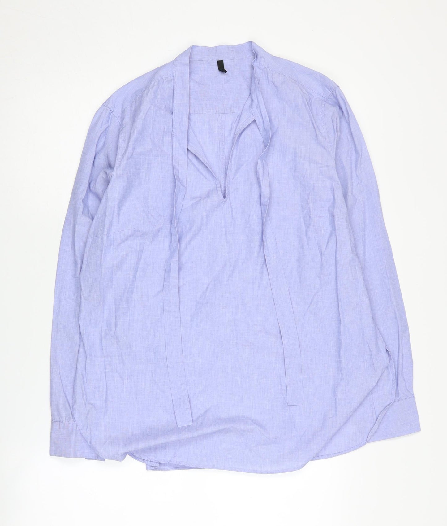 Stile Benetton Women's Blue Button-Up Shirt L