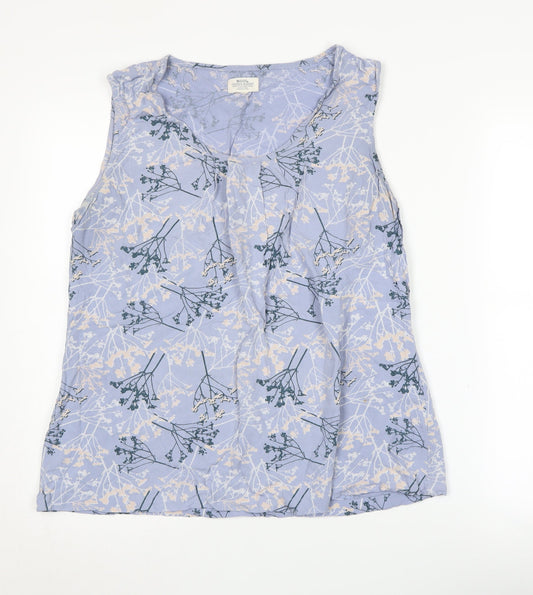 Mountain Warehouse Women's Blue Floral Blouse - Size 16